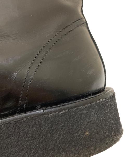 REGULATION Yohji Yamamoto（レギュレーションヨウジヤマモト）REGULATION Yohji Yamamoto (レギュレーションヨウジヤマモト) レザー デミブーツ ブラック サイズ:不明(26~27㎝相当)の古着・服飾アイテム