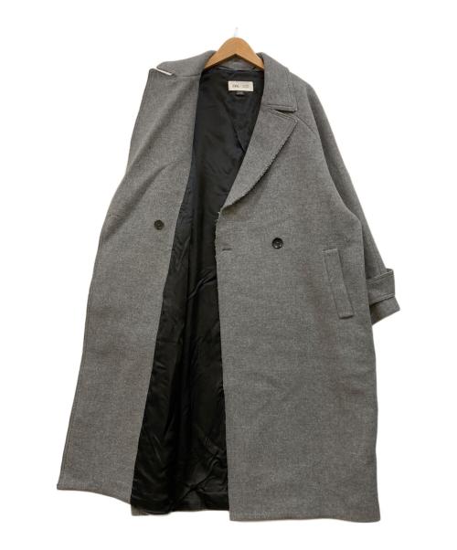 ZARA（ザラ）ZARA (ザラ) MAISON SPECIAL (メゾンスペシャル) ウールブレンドオーバーコート グレー サイズ:Lの古着・服飾アイテム