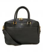 Manuel MILANOマニュエルミラノ）の古着「MIDI 2WAYレザーショルダーバッグ」｜ブラック