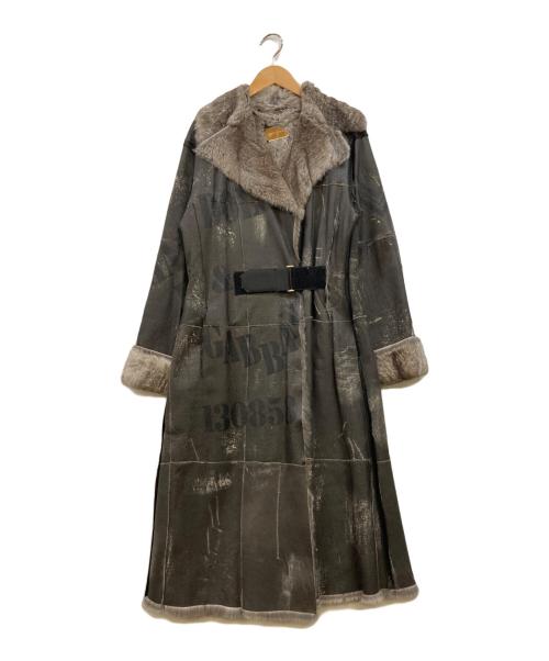 DOLCE & GABBANA（ドルチェ＆ガッバーナ）DOLCE & GABBANA (ドルチェ＆ガッバーナ) ラビットファー ムートンコート ブラック サイズ:40の古着・服飾アイテム