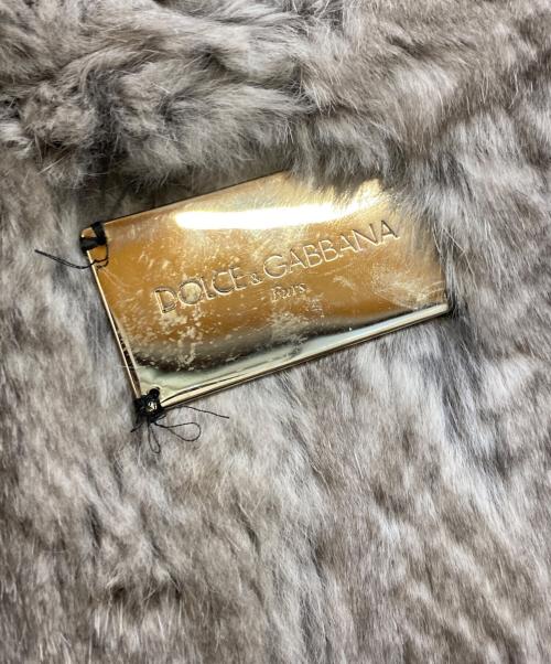 DOLCE & GABBANA（ドルチェ＆ガッバーナ）DOLCE & GABBANA (ドルチェ＆ガッバーナ) ラビットファー ムートンコート ブラック サイズ:40の古着・服飾アイテム