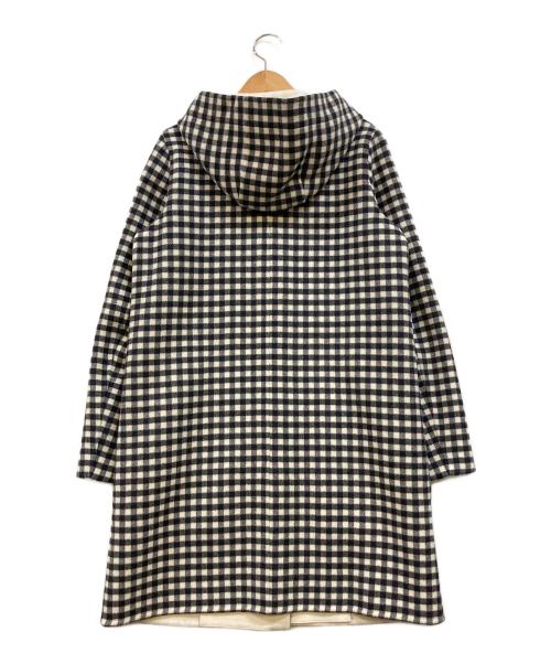 MACKINTOSH LONDON（マッキントッシュ ロンドン）MACKINTOSH LONDON (マッキントッシュ ロンドン) フーデッドチェックコート ホワイト×ブラック サイズ:Mの古着・服飾アイテム