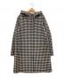 MACKINTOSH LONDON（マッキントッシュ ロンドン）の古着「フーデッドチェックコート」｜ホワイト×ブラック