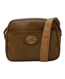 Burberry's（バーバリー）の古着「ノバチェックストラップ レザーショルダーバッグ」｜ブラウン