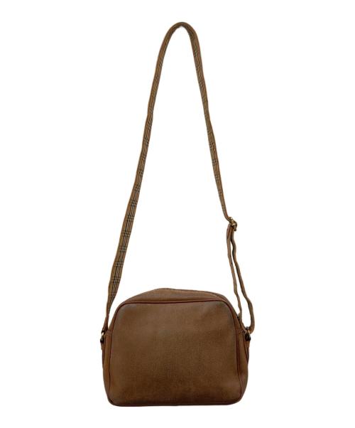 Burberry's（バーバリー）Burberry's (バーバリーズ) ノバチェックストラップ レザーショルダーバッグ ブラウンの古着・服飾アイテム