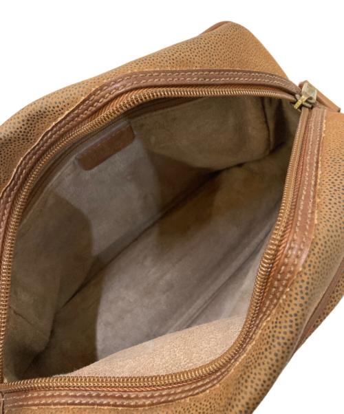 Burberry's（バーバリー）Burberry's (バーバリーズ) ノバチェックストラップ レザーショルダーバッグ ブラウンの古着・服飾アイテム