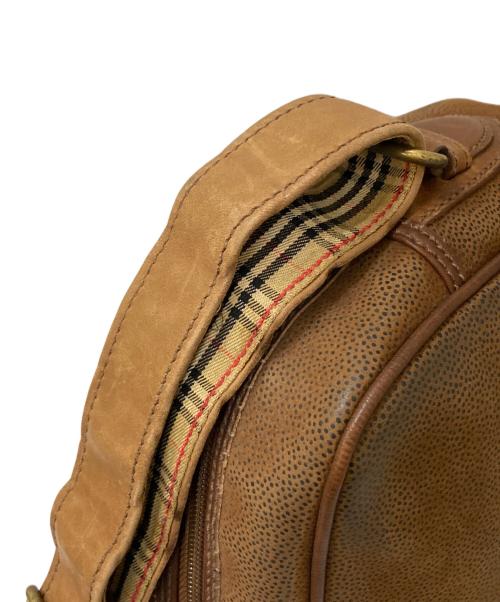 Burberry's（バーバリー）Burberry's (バーバリーズ) ノバチェックストラップ レザーショルダーバッグ ブラウンの古着・服飾アイテム
