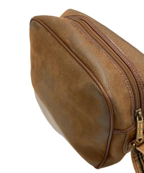 Burberry's（バーバリー）Burberry's (バーバリーズ) ノバチェックストラップ レザーショルダーバッグ ブラウンの古着・服飾アイテム