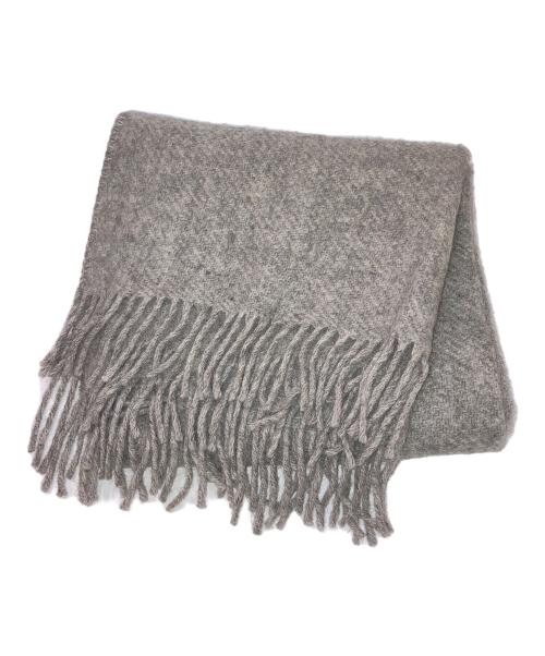 KLIPPAN（クリッパン）KLIPPAN (クリッパン) 大判フリンジウールストール グレー 未使用品の古着・服飾アイテム