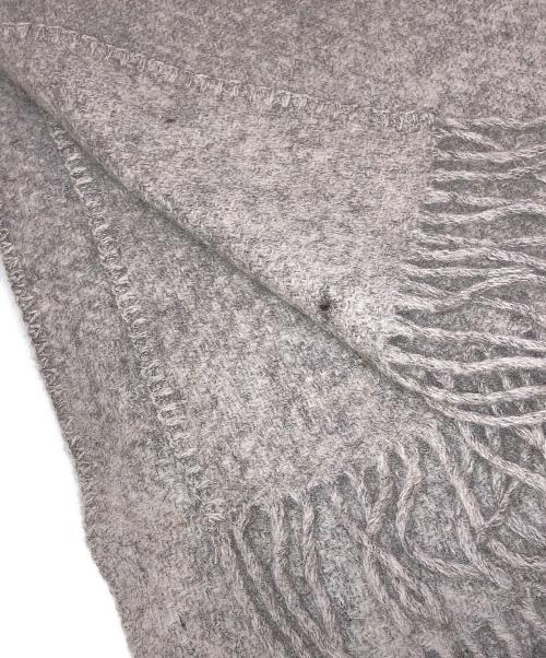 KLIPPAN（クリッパン）KLIPPAN (クリッパン) 大判フリンジウールストール グレー 未使用品の古着・服飾アイテム