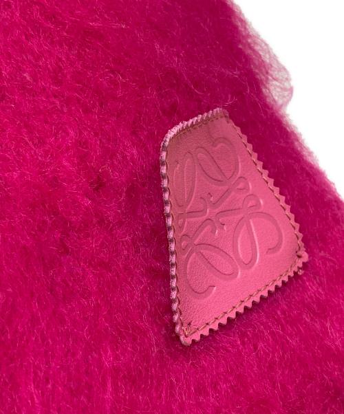 LOEWE（ロエベ）LOEWE (ロエベ) アナグラム モヘアウールマフラー ピンクの古着・服飾アイテム