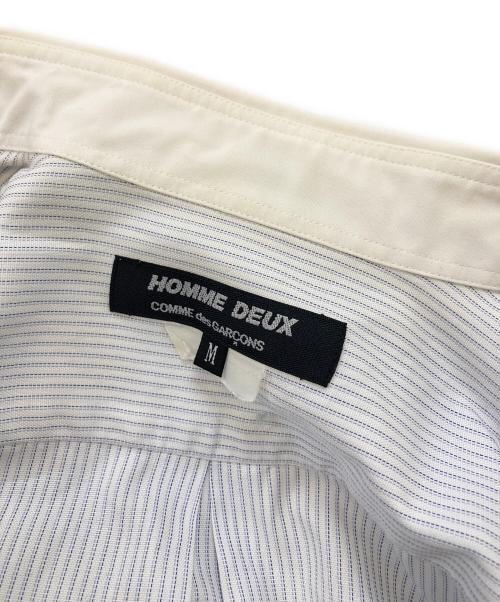 COMME des GARCONS HOMME DEUX（コムデギャルソン オム ドゥ）COMME des GARCONS HOMME DEUX (コムデギャルソン オム ドゥ) ストライプシャツ ブルー サイズ:Mの古着・服飾アイテム