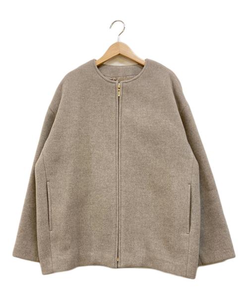 Noble（ノーブル）Noble (ノーブル) MTRカラーレスジップショートコート ベージュ サイズ:Mの古着・服飾アイテム