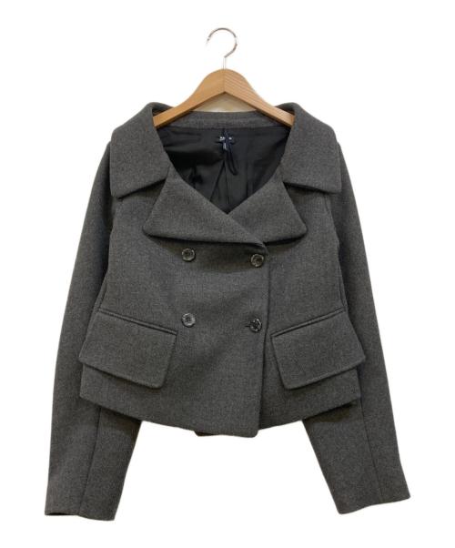 JIL SANDER NAVY（ジルサンダー ネイビー）JIL SANDER NAVY (ジルサンダー ネイビー) ショートウールジャケット グレー サイズ:34の古着・服飾アイテム