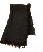ASAUCE MELERアソースメレ）の古着「フリンジリネンストール」｜ブラック