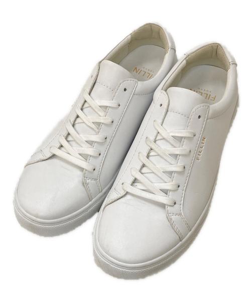 FILLIN（フィルイン）FILLIN (フィルイン) レザースニーカー ホワイト サイズ:26㎝の古着・服飾アイテム