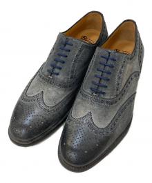 FRATELLI BORGIOLI（フラテッリ ボルジョーリ）の古着「ウィングチップシューズ」｜ネイビー