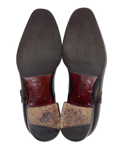 BARNEYS NEWYORK（バーニーズ・ニューヨーク）BARNEYS NEWYORK (バーニーズ・ニューヨーク) MAX VERRE ダブルモンクストラップレザーシューズ ブラウン サイズ:7の古着・服飾アイテム