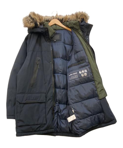 MICHAEL KORS（マイケル・コース）MICHAEL KORS (マイケル・コース) エコファー付中綿ジャケット ネイビー サイズ:Mの古着・服飾アイテム