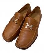 HERMESエルメス）の古着「コンスタンス レザーローファー」｜ブラウン