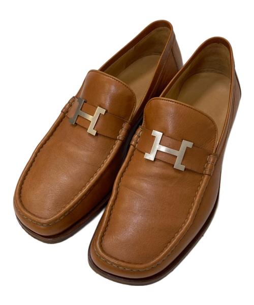 HERMES（エルメス）HERMES (エルメス) コンスタンス レザーローファー ブラウン サイズ:41 1/2の古着・服飾アイテム