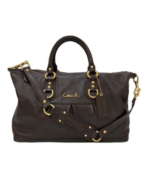 COACH（コーチ）COACH (コーチ) アシュレイ レザー サッチェル 2WAYバッグ ブラウンの古着・服飾アイテム