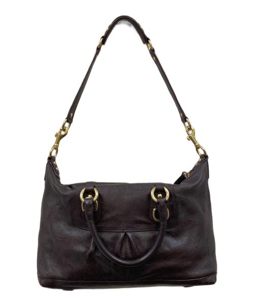 COACH（コーチ）COACH (コーチ) アシュレイ レザー サッチェル 2WAYバッグ ブラウンの古着・服飾アイテム
