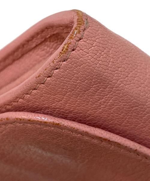 MIU MIU（ミュウミュウ）MIU MIU (ミュウミュウ) レザーロングウォレット ピンクの古着・服飾アイテム