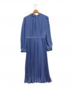 ANAYIアナイ）の古着「シアードビープリーツ ボウタイワンピース」｜ブルー