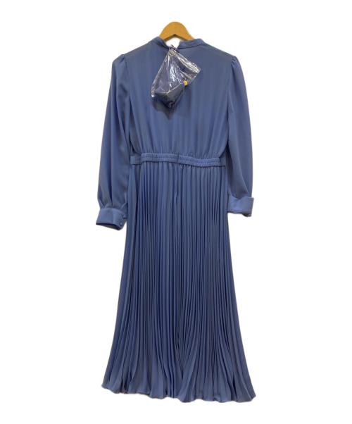 ANAYI（アナイ）ANAYI (アナイ) シアードビープリーツ ボウタイワンピース ブルー サイズ:40の古着・服飾アイテム