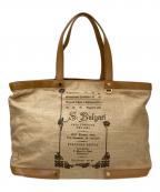 BVLGARIブルガリ）の古着「コレツィオーネ PVCトートバッグ」｜ベージュ