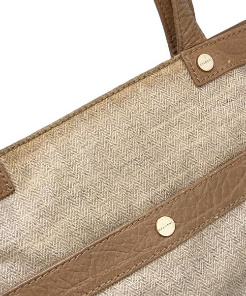 BVLGARI（ブルガリ）BVLGARI (ブルガリ) コレツィオーネ PVCトートバッグ ベージュの古着・服飾アイテム