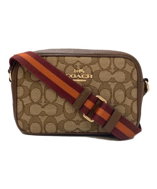 COACH（コーチ）COACH (コーチ) ミニ ジェイミー カメラ バッグ・シグネチャー ジャカード ベージュの古着・服飾アイテム