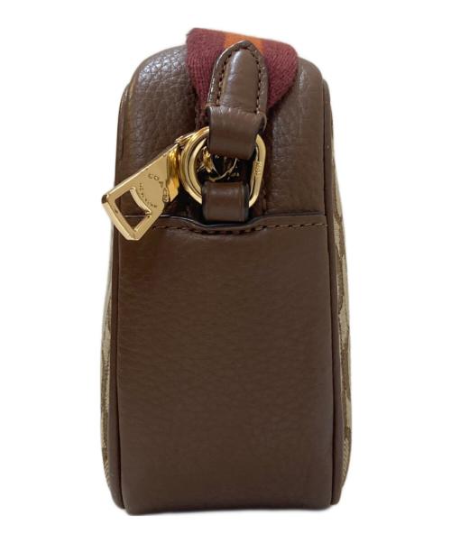 COACH（コーチ）COACH (コーチ) ミニ ジェイミー カメラ バッグ・シグネチャー ジャカード ベージュの古着・服飾アイテム