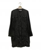 MM6 Maison Margielaエムエムシックスメゾンマルジェラ）の古着「コットンリネンシャツワンピース」｜ブラック
