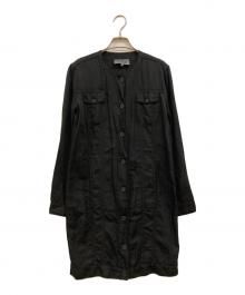 MM6 Maison Margiela（エムエムシックスメゾンマルジェラ）の古着「コットンリネンシャツワンピース」｜ブラック