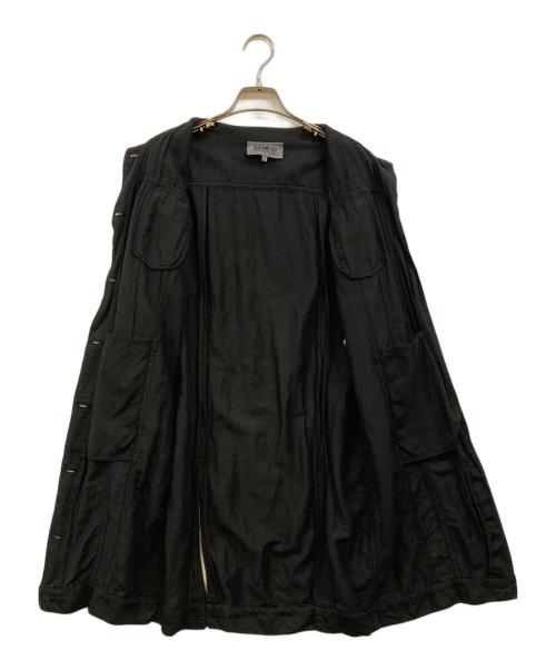 MM6 Maison Margiela（エムエムシックスメゾンマルジェラ）MM6 Maison Margiela (エムエムシックスメゾンマルジェラ) コットンリネンシャツワンピース ブラック サイズ:36の古着・服飾アイテム