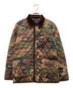 POLO RALPH LAURENポロ・ラルフローレン）の古着「ポニー刺繍カモフラキルティングジャケット」｜グリーン