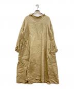 nest Robeネストローブ）の古着「リネンブラウスワンピース」｜ベージュ