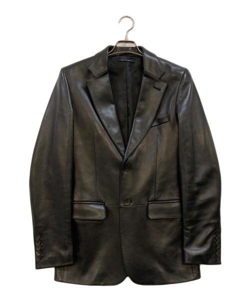 GUCCI（グッチ）GUCCI (グッチ) ラムレザー2Bテーラードジャケット ブラック サイズ:46の古着・服飾アイテム