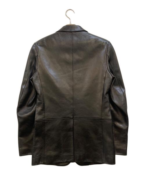 GUCCI（グッチ）GUCCI (グッチ) ラムレザー2Bテーラードジャケット ブラック サイズ:46の古着・服飾アイテム
