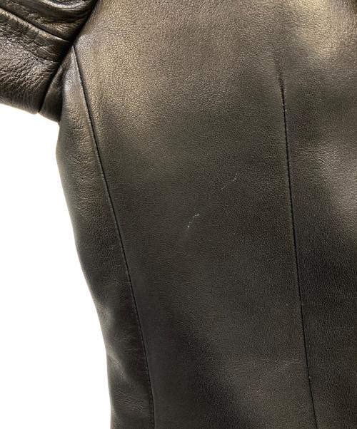 GUCCI（グッチ）GUCCI (グッチ) ラムレザー2Bテーラードジャケット ブラック サイズ:46の古着・服飾アイテム