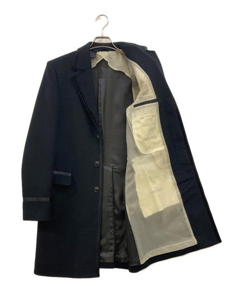 N.HOOLYWOOD（エヌ ハリウッド）N.HOOLYWOOD (エヌ ハリウッド) 切替メルトンチェスターコート ブラック サイズ:36の古着・服飾アイテム