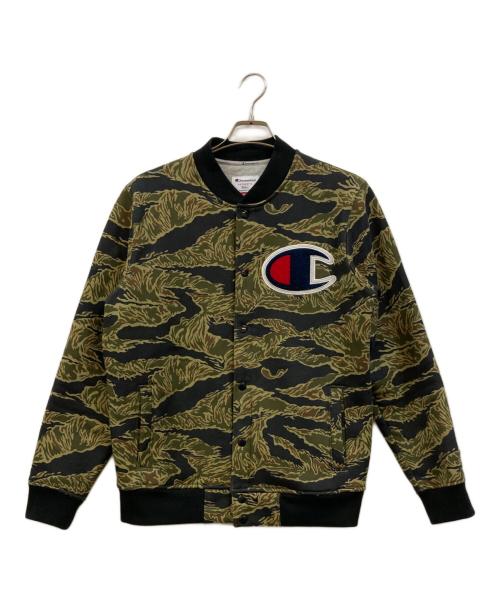Champion（チャンピオン）Champion (チャンピオン) SUPREME (シュプリーム) タイガーカモブルゾン グリーン サイズ:Sの古着・服飾アイテム