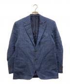 POLO RALPH LAURENポロ・ラルフローレン）の古着「リネンヘリンボーン 3Bテーラードジャケット」｜ブルー
