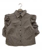 Sov.ソブ）の古着「タリスマンコットンストレッチブラウス」｜ブラウン