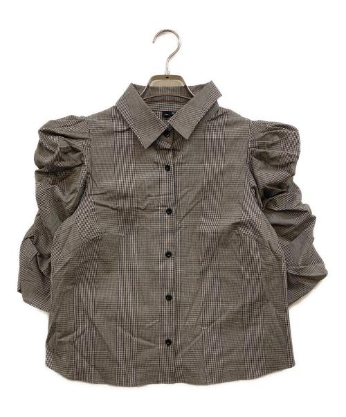 Sov.（ソブ）Sov. (ソブ) タリスマンコットンストレッチブラウス ブラウン サイズ:38の古着・服飾アイテム
