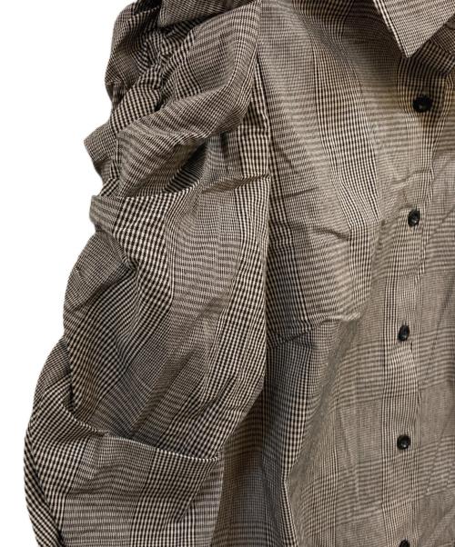 Sov.（ソブ）Sov. (ソブ) タリスマンコットンストレッチブラウス ブラウン サイズ:38の古着・服飾アイテム