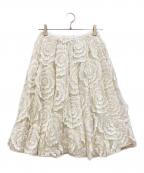）の古着「フラワーレーススカート」｜ホワイト