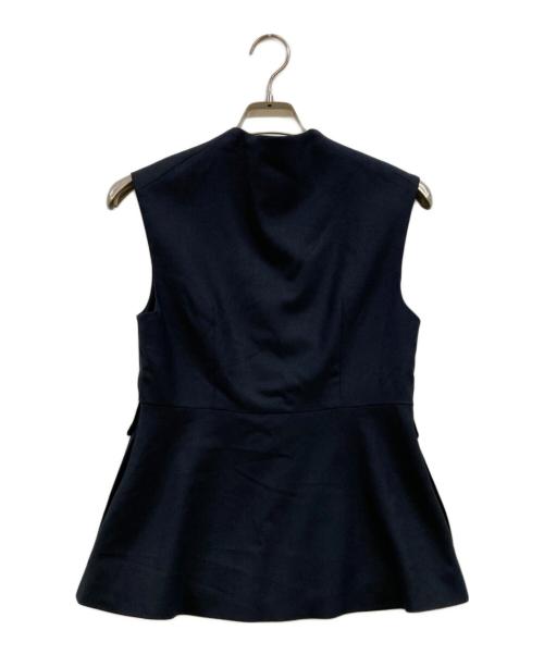 Demi-Luxe Beams（デミルクス ビームス）Demi-Luxe Beams (デミルクス ビームス) ツイル ペプラム ジレ ネイビー サイズ:38 未使用品の古着・服飾アイテム